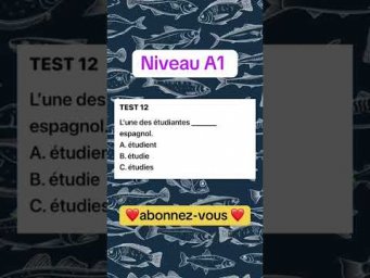 Test 12 Niveau A1 #французскийпополочкам #урокифранцузького #французский #учитьфранцузский #репетито