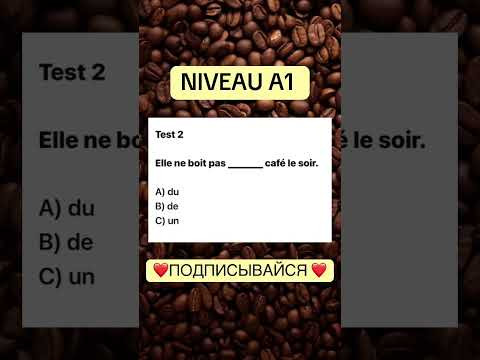 Test 2 NIVEAU A 1 #французскийснуля #французскийонлайн #французскийпополочкам #учитьфранцузский