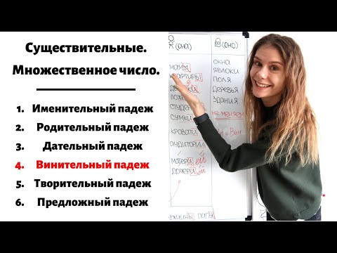 Урок 3. Винительный падеж. Множественное число || Существительные. Падежи. Урок 3. Винительный падеж. Множественное число || Существительные. Падежи.