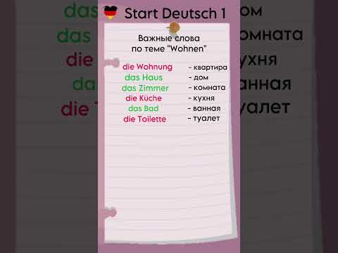 Start Deutsch 1: Важные слова по теме &ldquo;Wohnen&rdquo;