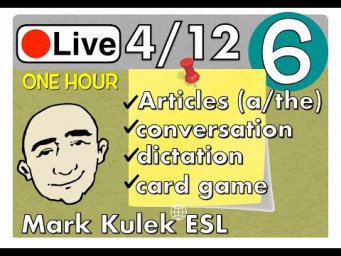 Articles - a / the + special occasions (live English lesson) | Mark Kulek - ESL