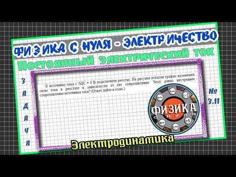 3.11 - Подготовка к ЕГЭ по физике. К источнику тока с ЭДС 6 В подключили реостат. На рисунке...
