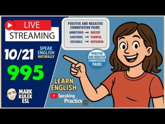 Learn English &rarr; LiveStream English Class with Mark Kulek ESL