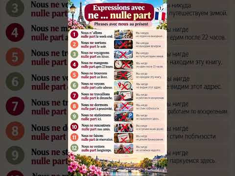 NE &hellip; NULLE PART  #французскийснуля #французскийонлайн #французскийпополочкам