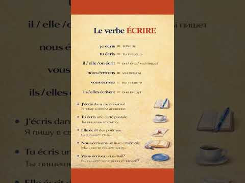Verbe ECRITE au pr&eacute;sent #французскийонлайн #французскийпополочкам #урокифранцузької #французскийсну