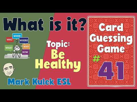 What is it? (be healthy) | Fluency Practice - Mark Kulek ESL