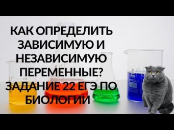 Что такое зависимая и независимая переменные? Учимся из определять! ЕГЭ по биологии