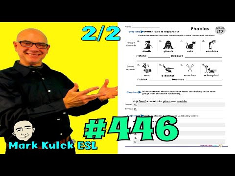 #446 Phobias vocabulary (worksheet) - LiveStream Class | Mark Kulek ESL