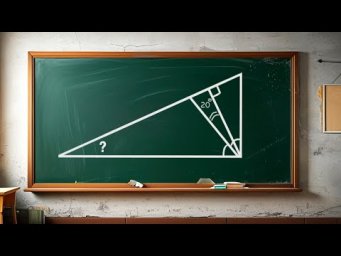 Дан угол между высотой и биссектрисой, проведёнными из прямого угла. Найти меньший угол.