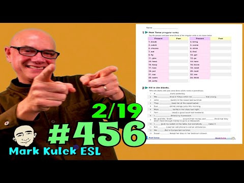 #456 Past Tense Irregular Verbs (worksheet) + Your | LiveStream Class | Mark Kulek ESL #456 Past Tense Irregular Verbs (worksheet) + Your | LiveStream Class | Mark Kulek ESL