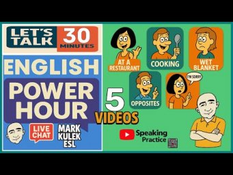 Learn English &rarr; 5 Video Lessons + Live Chat with Mark Kulek