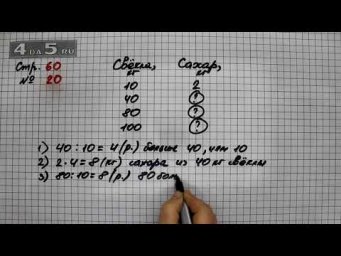 Страница 60 Задание 20 &ndash; Математика 3 класс Моро &ndash; Учебник Часть 2