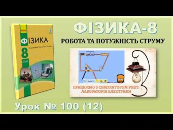 ФІЗИКА-8 | Урок 100 (12) | Працюємо з симулятором Phet: лабораторія електрики