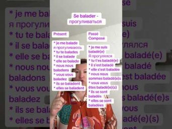 Se balader : pr&eacute;sent / pass&eacute; compos&eacute; #французский #французскийснуля #французскийонлайн #французскийп