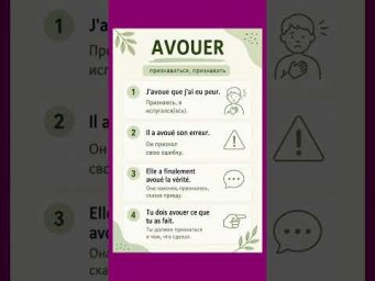 Avouer - признавать #французскийязык #урокифранцузского #учебникфранцузского #французскийпополочкам