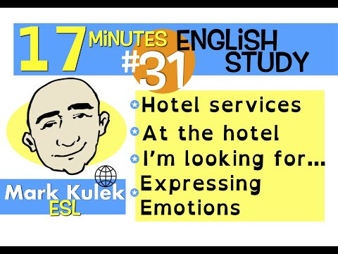 English Practice #31 - at a hotel, I'm looking for + more | Mark Kulek - ESL